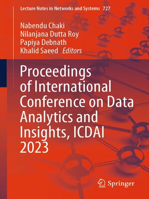 cover image of Proceedings of International Conference on Data Analytics and Insights, ICDAI 2023
